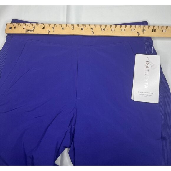 Athleta Womens Brooklyn Lined Pant Purple Ribbed Waist size 4/P - Picture 15 of 16